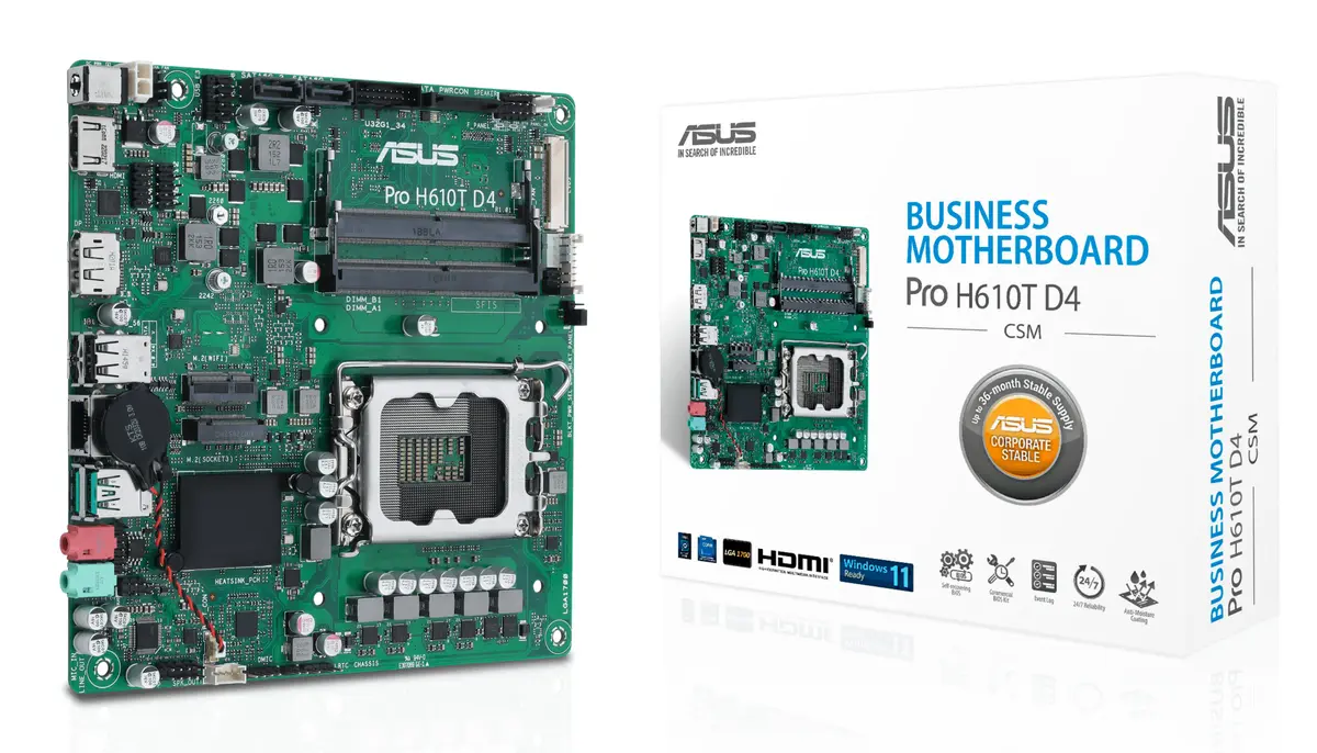 ASUS Pro H610T D4-CSM Thin Mini-ITX