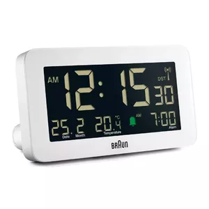 Digitālais modinātājs Braun BC10 balts LCD apgaismojums