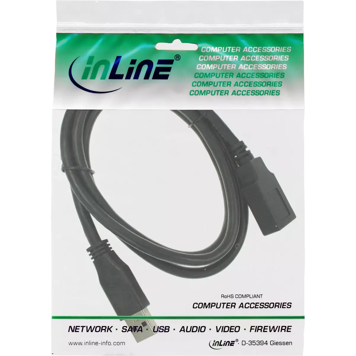 InLine USB 3.0 pagarinātājs A Male/Female Photo 4