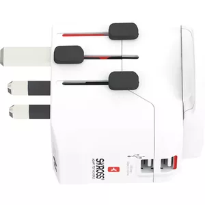 Power Plug Adapter Skross PRO Light USB Universal 2xA