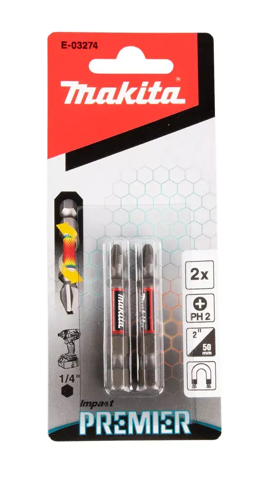 Makita E-03274 screwdriver bit set — 2 pcs Photo 2