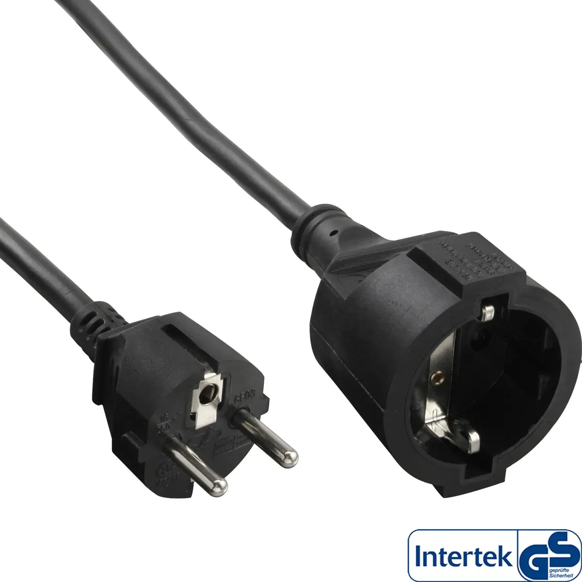 Сетевой удлинитель InLine Type F черный 1м Photo 3