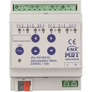 Shutter/Blind Actuator MDT JAL-0410M.02 4-channel 10 A 230 VAC
