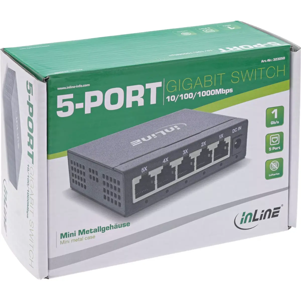 InLine Gigabit tīkla slēdzis 5-portu Photo 7
