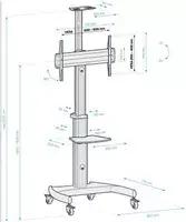 connectIT Wheelie II pārvietojams statīvs 37"–70" Photo 3