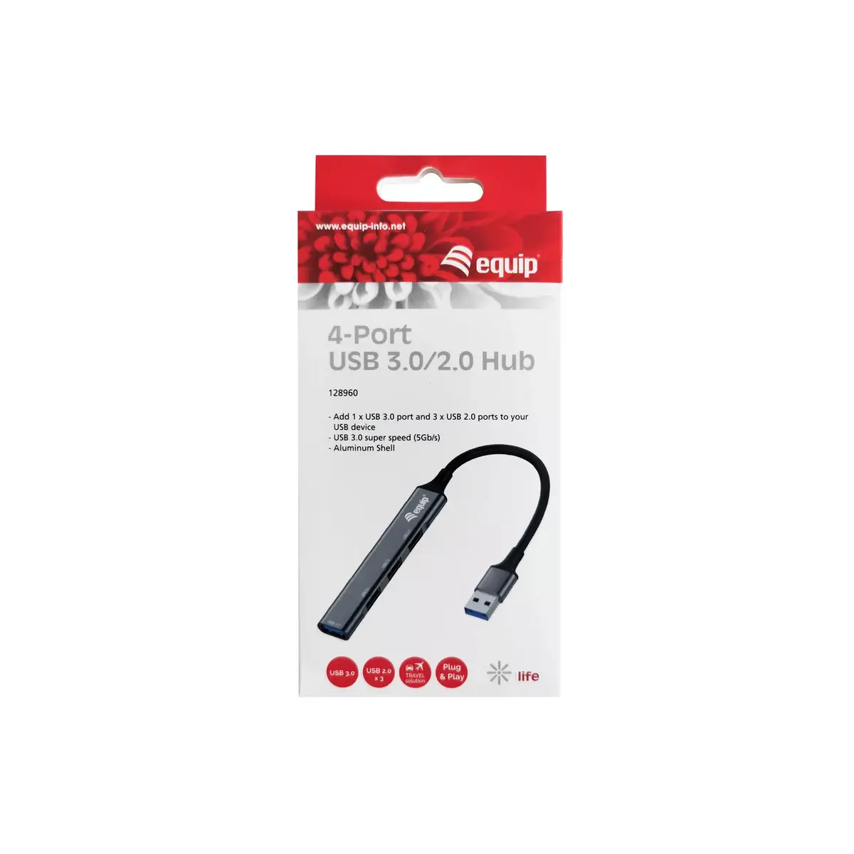 USB хаб Equip 4-Port USB 3.0/2.0 Hub Photo 4