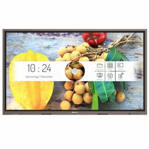 Kindermann 65\" 165.10cm DS TD-65²-S Touch Interaktīvs plakans panelis 165,1 cm (65") LCD Wi-Fi 450 cd/m² 4K Ultra HD Titāns Skārienjūtīgais ekrāns Iebūvētais procesors Android 8.0 18/7