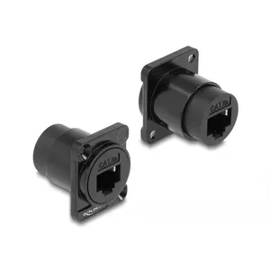 Network Cable DeLOCK D-Type Module RJ45 Cat.6A female to female Black