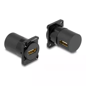 DeLOCK D-Type Модуль HDMI female to female 90° угловой Черный