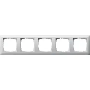 Накладная рамка Gira Standard 55 — белый термопласт, без винтов, 80.7×365.9×11.4 мм