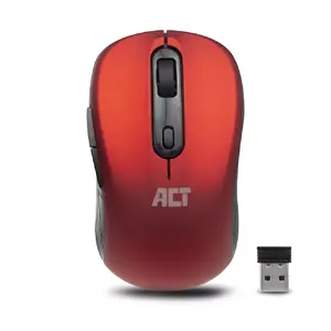 ACT bezvadu pele 1600 DPI labās rokas optiskā RF sarkana