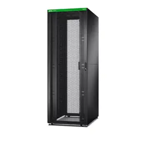 Напольный стойка для серверов APC Easy Rack 48U (черный) с крышей, колесами, ножками, 4 кронштейнами и боковыми панелями — 2258×800×1200 мм
