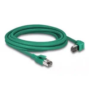 DeLOCK RJ45 Сетевой Кабель PROFINET SF/UTP 90° угловой 3 м зеленый