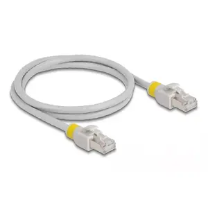 Network cable DeLOCK RJ45 Cat.6A S/FTP 1m Grey
