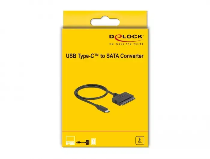 DeLOCK 63803 kabeļa dzimuma mainītājs USB C 22-pin SATA Photo 2