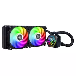 Silverstone PF240-ARGB Procesors Universāls šķidruma dzesētājs 12 cm Melns 1 pcs