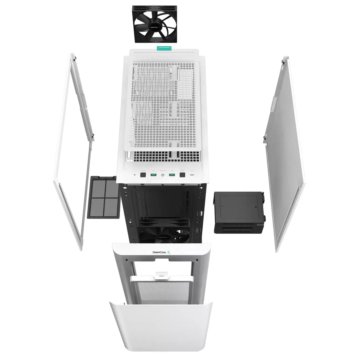 Корпус DeepCool CK500 Midi Tower White Photo 15
