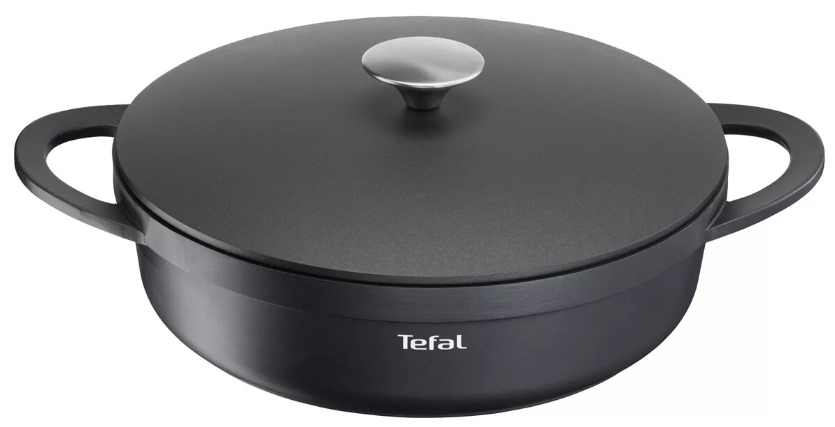 Panna Tefal Trattoria E2187274 Apaļa Melna