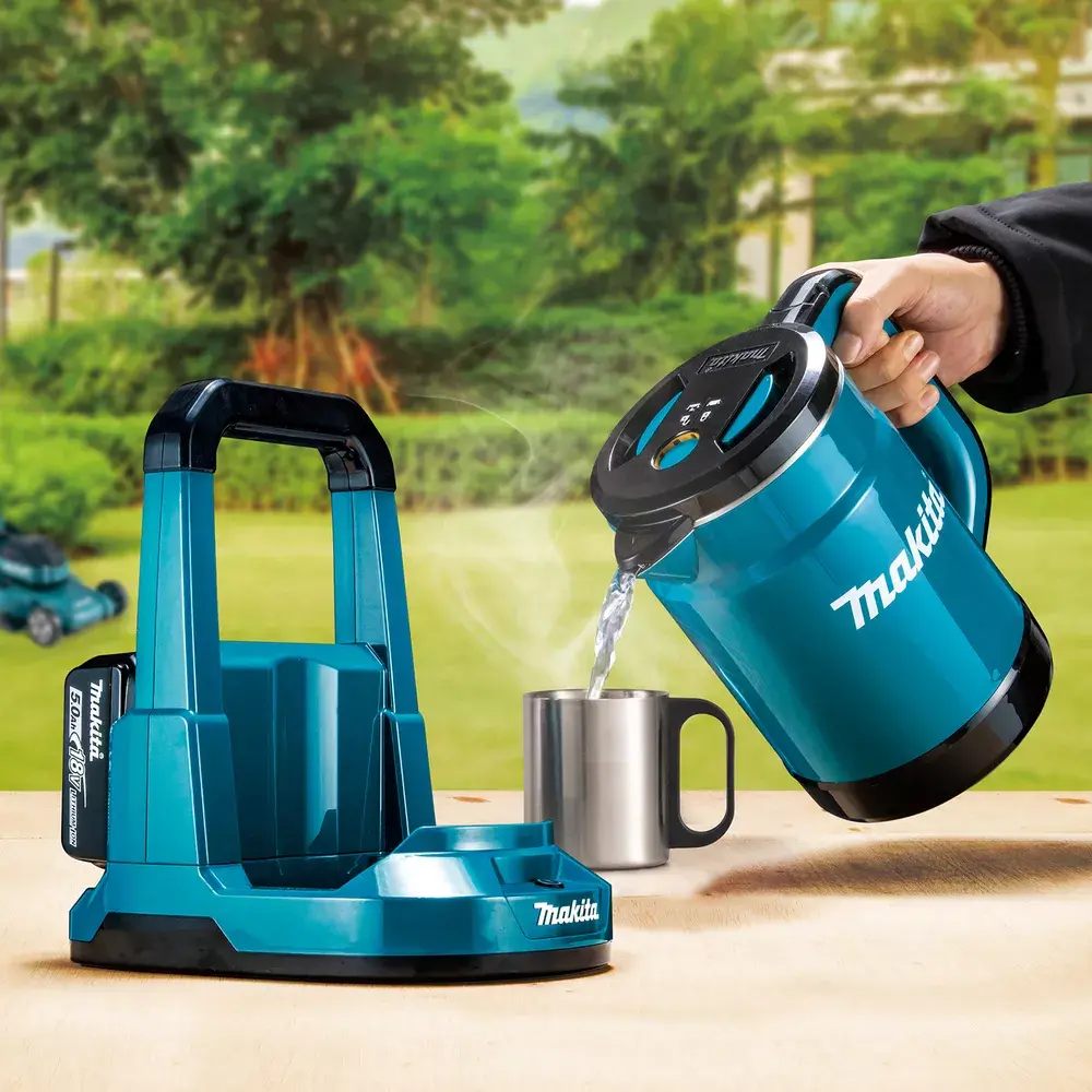 Elektriskā tējkanna Makita 0.8L Bezvadu DKT360Z Photo 14
