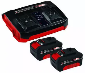 Battery Charger Kit Einhell 2x 4.0Ah Twincharger AC LED