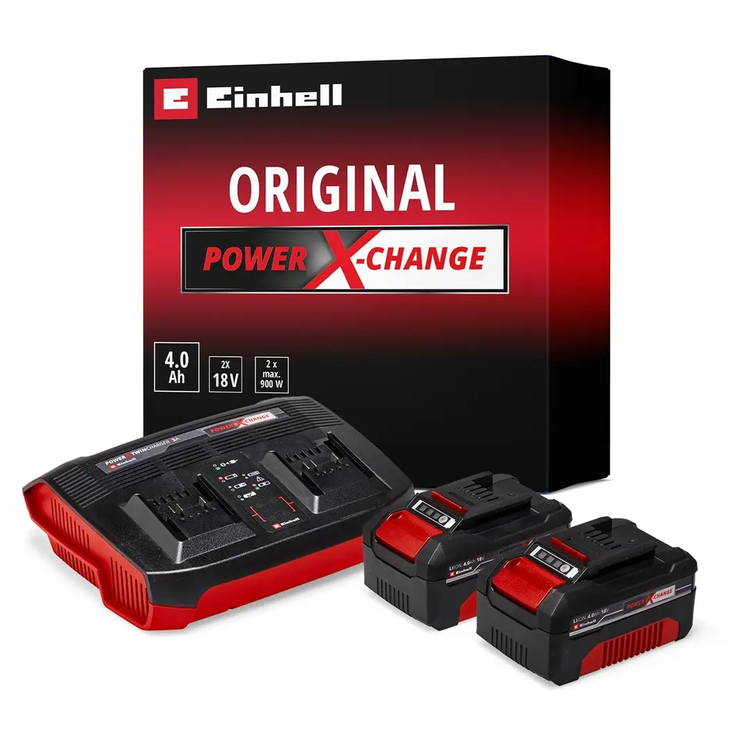 Battery Charger Kit Einhell 2x 4.0Ah Twincharger Photo 2