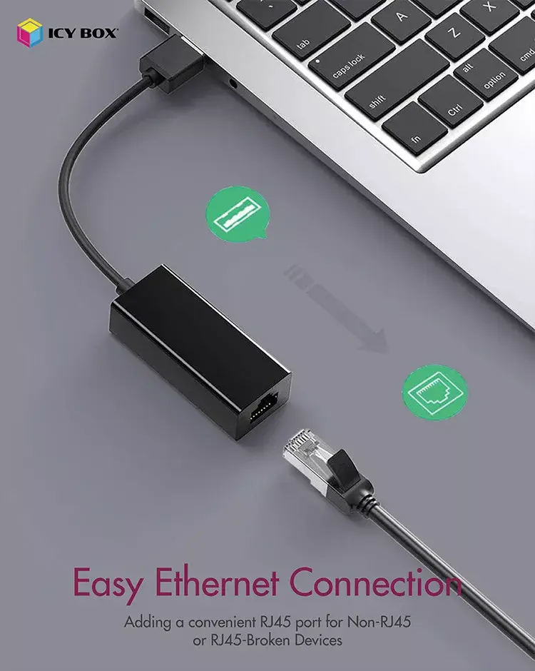 USB 3.0 A-Type to RJ-45 Ethernet ICY BOX 60498 Photo 6
