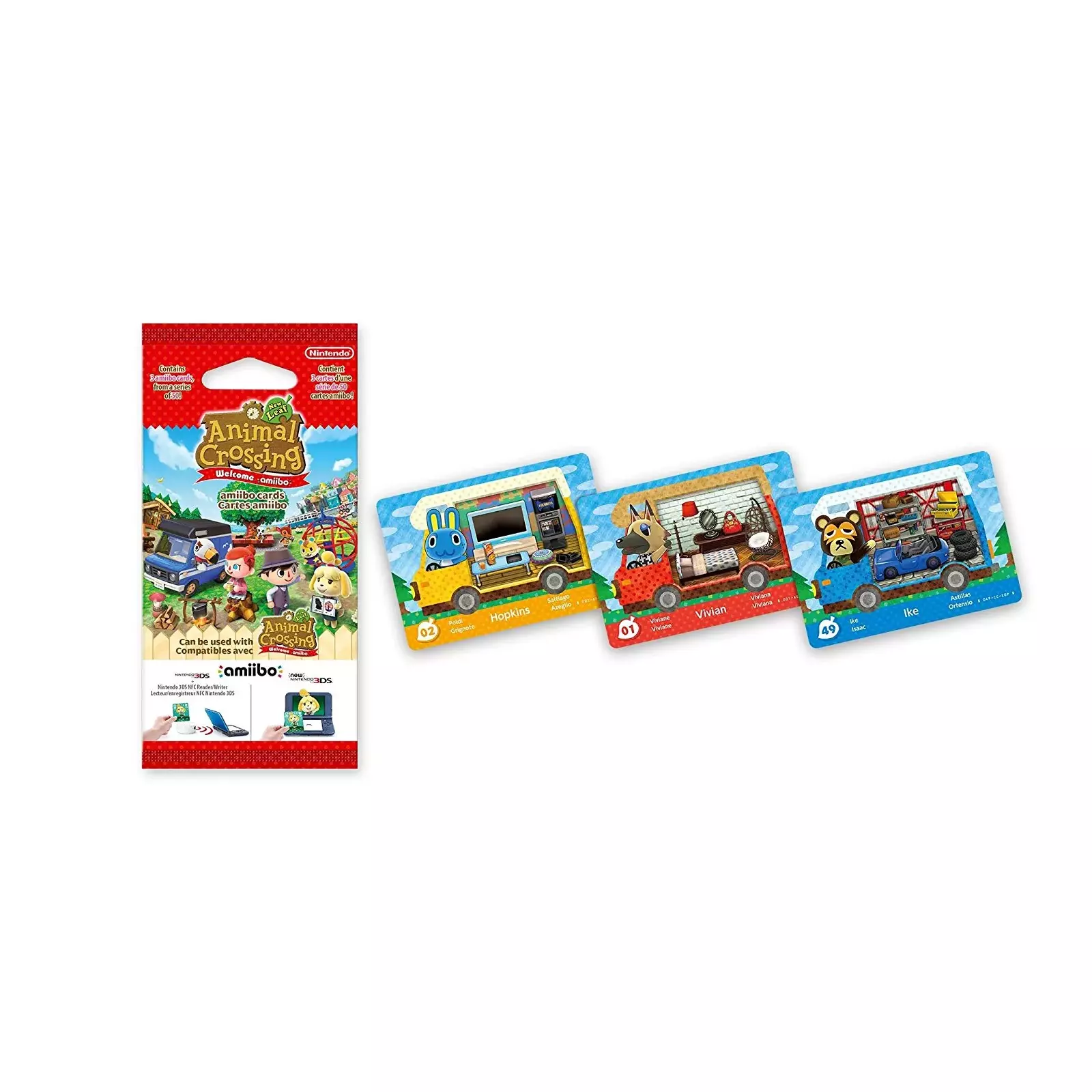 Nintendo Amiibo Animal Crossing Pack 3 Cards Multicolor