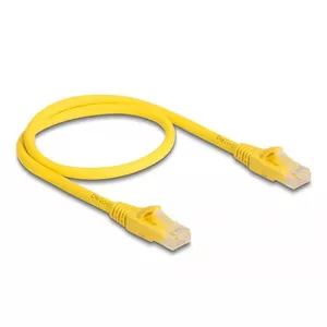 Network Cable DeLOCK RJ45 Cable Cat.6A U/UTP 0.5m Yellow