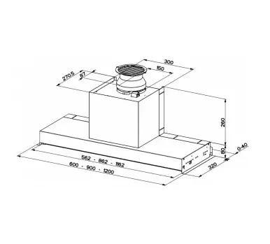 Built-in extractor FABER S.p.A. IN-NOVA SMART X A60 Photo 2