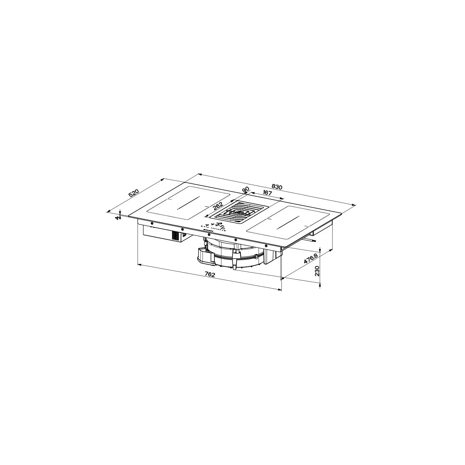 Iebūvējamā indukcijas plīts FABER S.p.A. Hob Galileo Smart A830 Photo 2