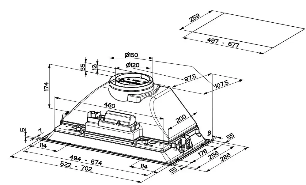 Встраиваемая вытяжка FABER Inka Smart C LG A52 Photo 3