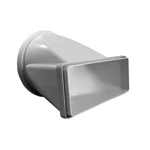 Duct connector FABER 112.0459.429 white 220×90 mm (round 150 mm to rectangular adapter)