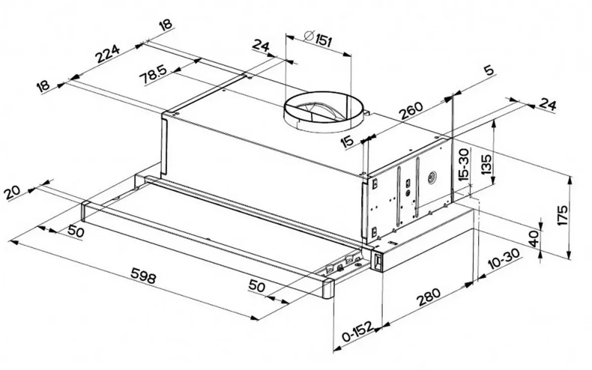 Extractor hood FABER NG FLEXA GLASS 60 cm Photo 2