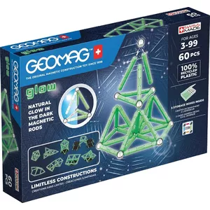 Neodymium magnet toy Geomag Glow Recycled G338 Green 60 pcs