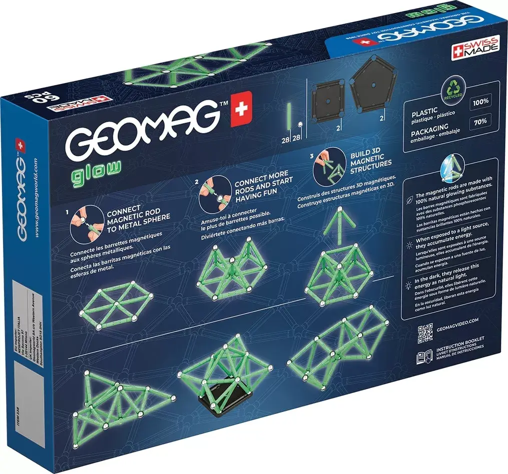 Игрушка с неодиумовыми магнитами Geomag Glow Recycled G338 Photo 2