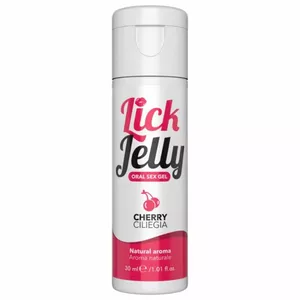 Intīmais lubrikants SENSILIGHT Lick Jelly Cherry D-230917 30 ml - ķiršu garšas ūdens bāzes želeja