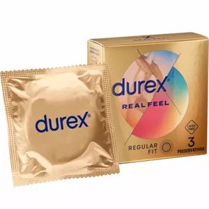 DUREX - REAL FEEL PREZERVATĪVI 3 GAB.