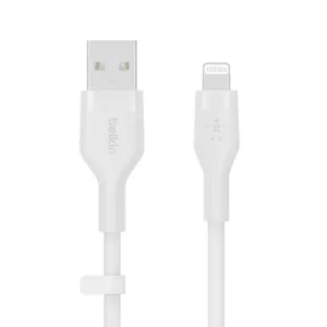 Cable Belkin Cbl Scicone USB-A LTG 2M blc White USB A to USB C/Lightning 2m
