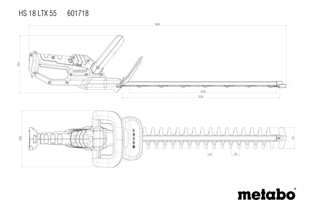 Metabo HS 18 LTX 55 Double blade Photo 2