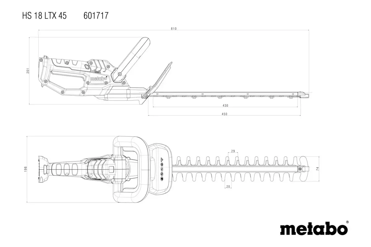 Metabo HS 18 LTX 45 Double blade Photo 2