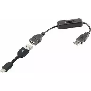 USB cable Renkforce RF-3346622 USB 2.0 USB-A to Apple Lightning 30 cm Black