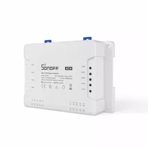 SMARTis Slēdzis 4CHR3, 4 kanālu, pārvaldāms caur aplikāciju, Wi-Fi, iespēja kontrolēt ar balsi, SONOFF