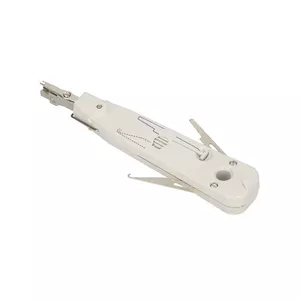Krone punch tool Extralink NT-T002, hardened steel blade, plastic handle, lock function, grey/white