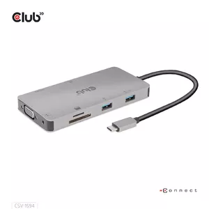 USB Хаб CLUB3D USB Gen1 Type-C 9-в-1