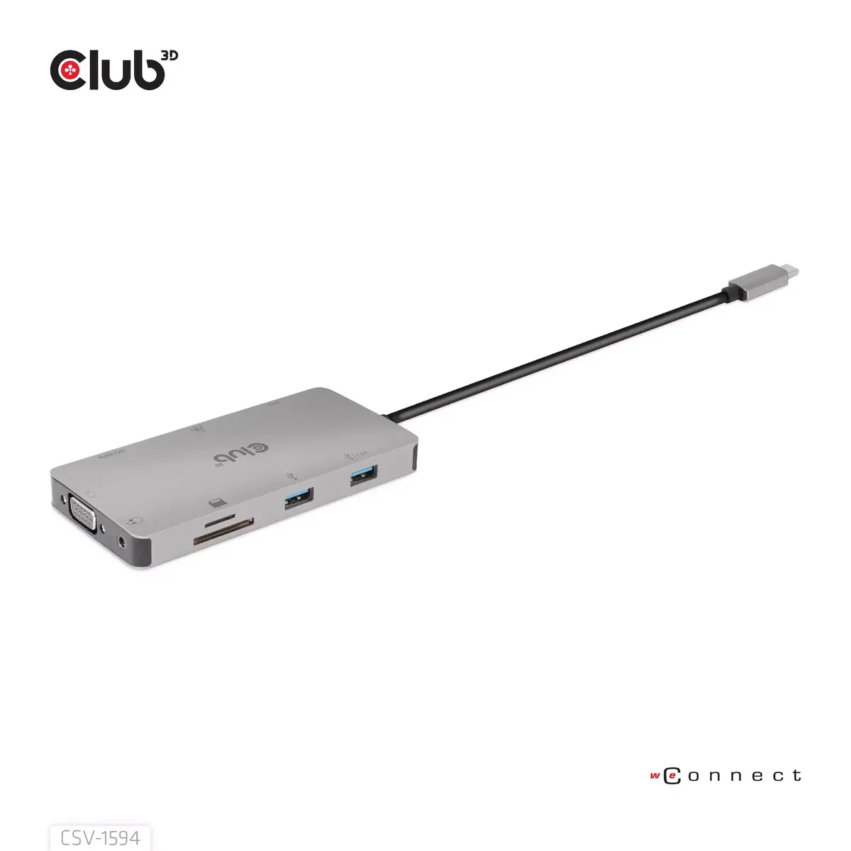 USB Hubs CLUB3D USB Gen1 Type-C 9-in-1 Photo 3