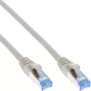 Патч-кабель InLine 100шт S/FTP Cat.6A безгалогенный серый 0.5м
