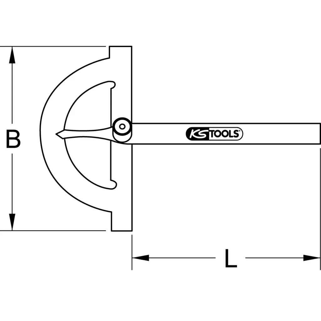 Protractor KS Tools 300.0642 Photo 2