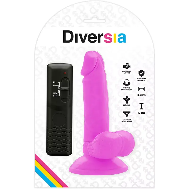 Vibrators DIVERSIA FLEXIBLE VIBRATING DILDO Photo 8
