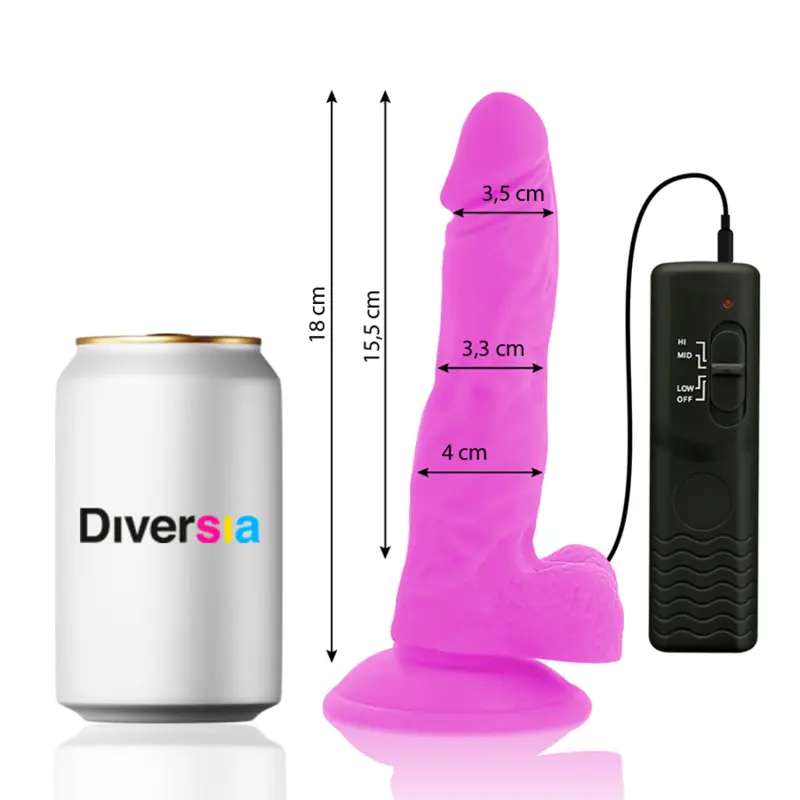 Vibrator DIVERSIA FLEXIBLE VIBRATING DILDO Photo 2