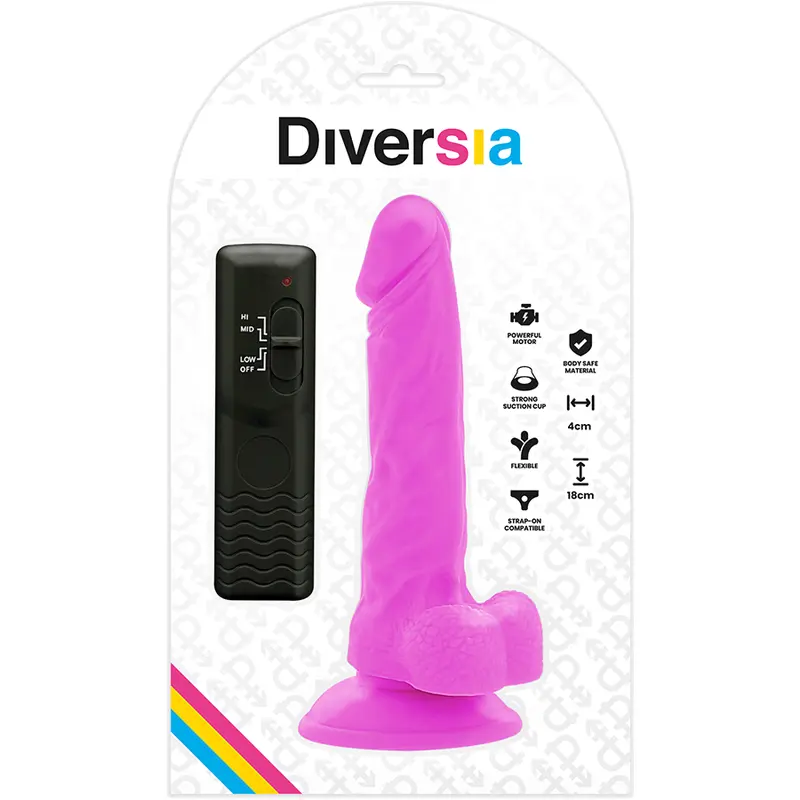 Vibrator DIVERSIA FLEXIBLE VIBRATING DILDO Photo 6